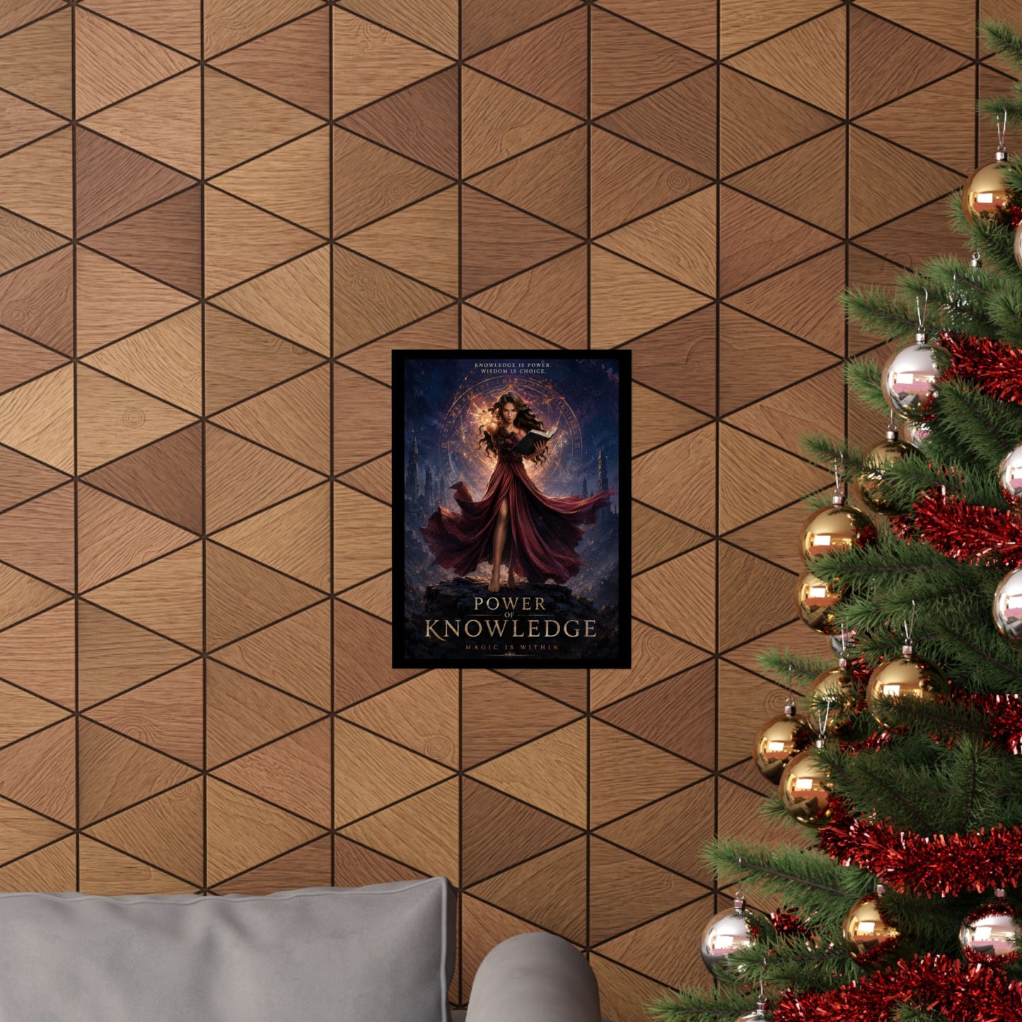 Power of Knowledge Matte Poster — Fantasy Sorceress Magic Art Print