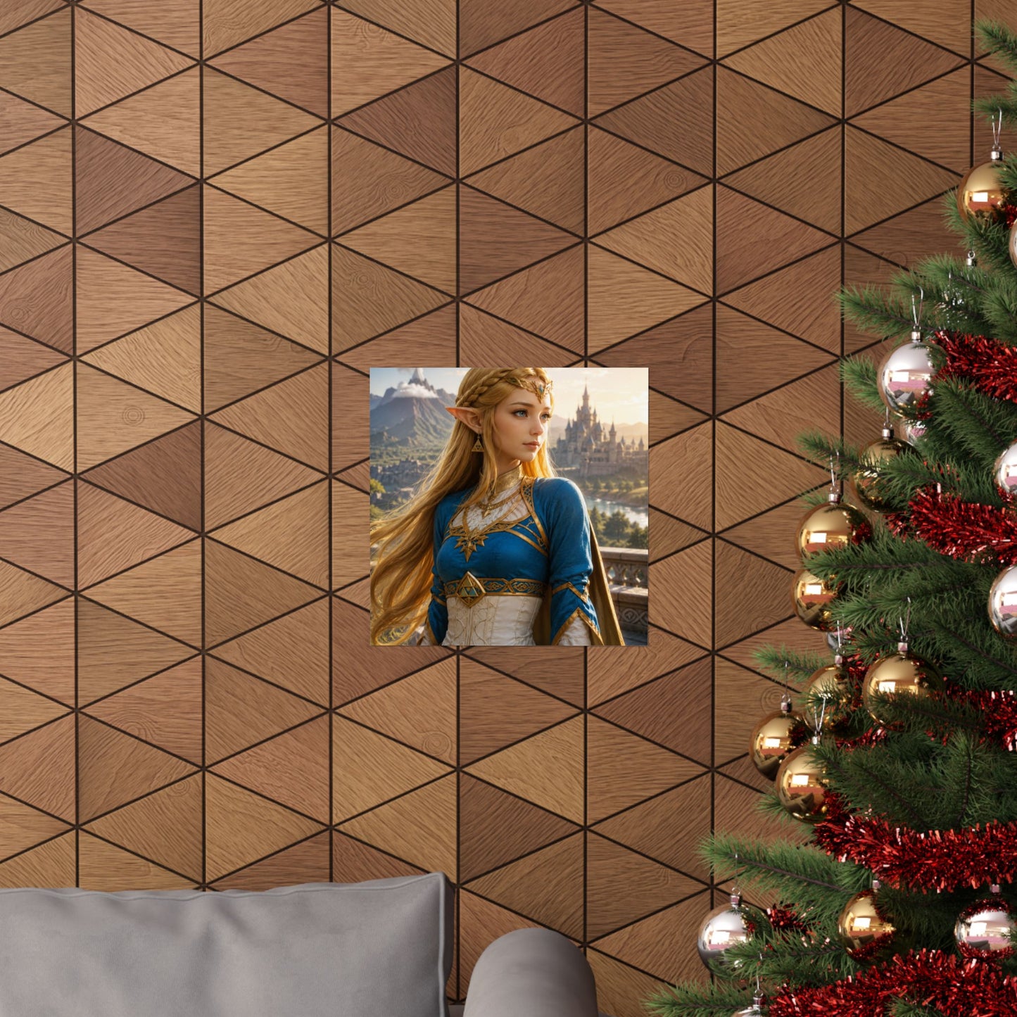 Fantasy Elf Princess Matte Poster, Medieval Castle Wall Art, LOZ