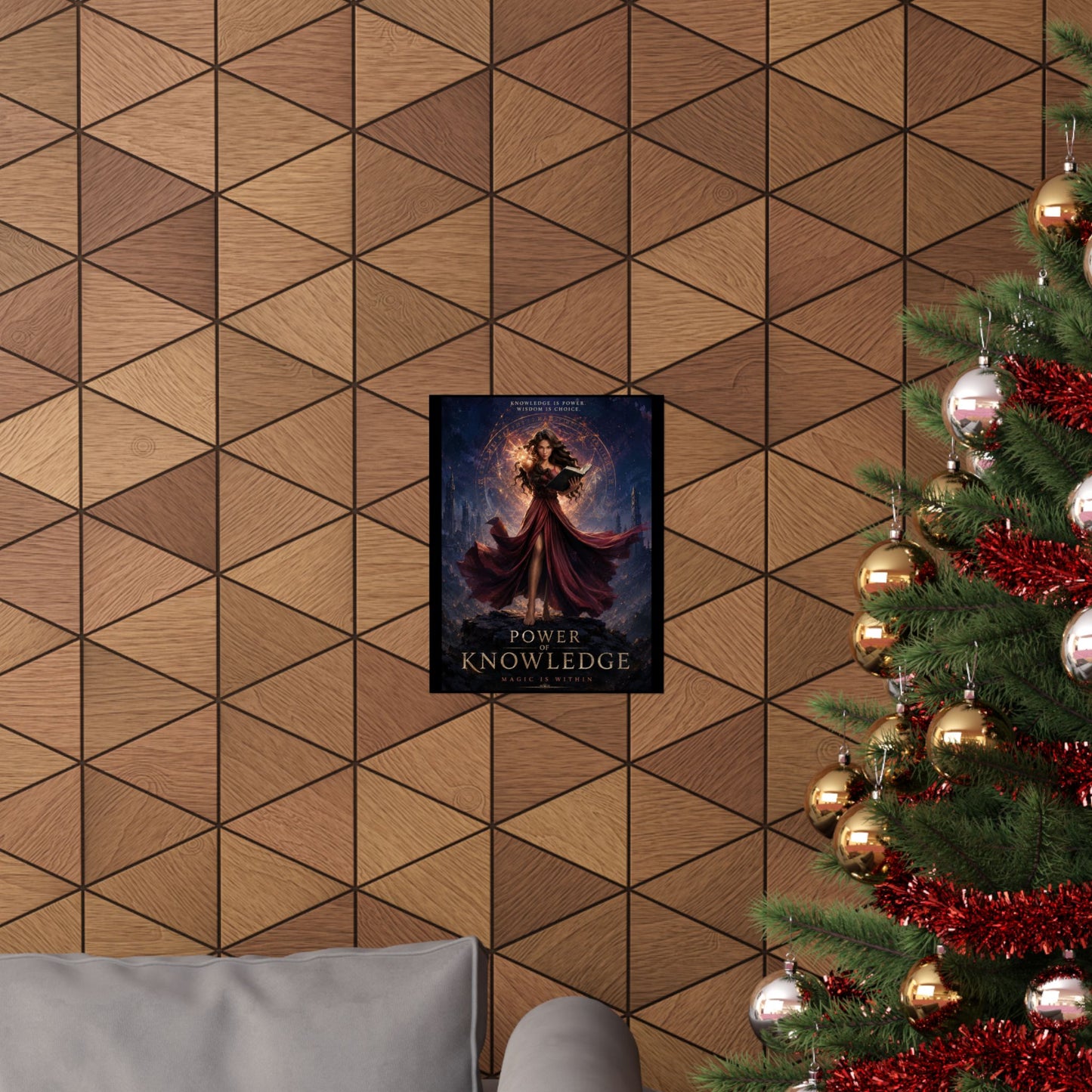Power of Knowledge Matte Poster — Fantasy Sorceress Magic Art Print