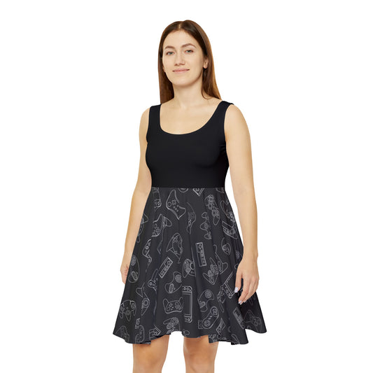 Gaming Controllers Skater Dress | Gamer Pattern