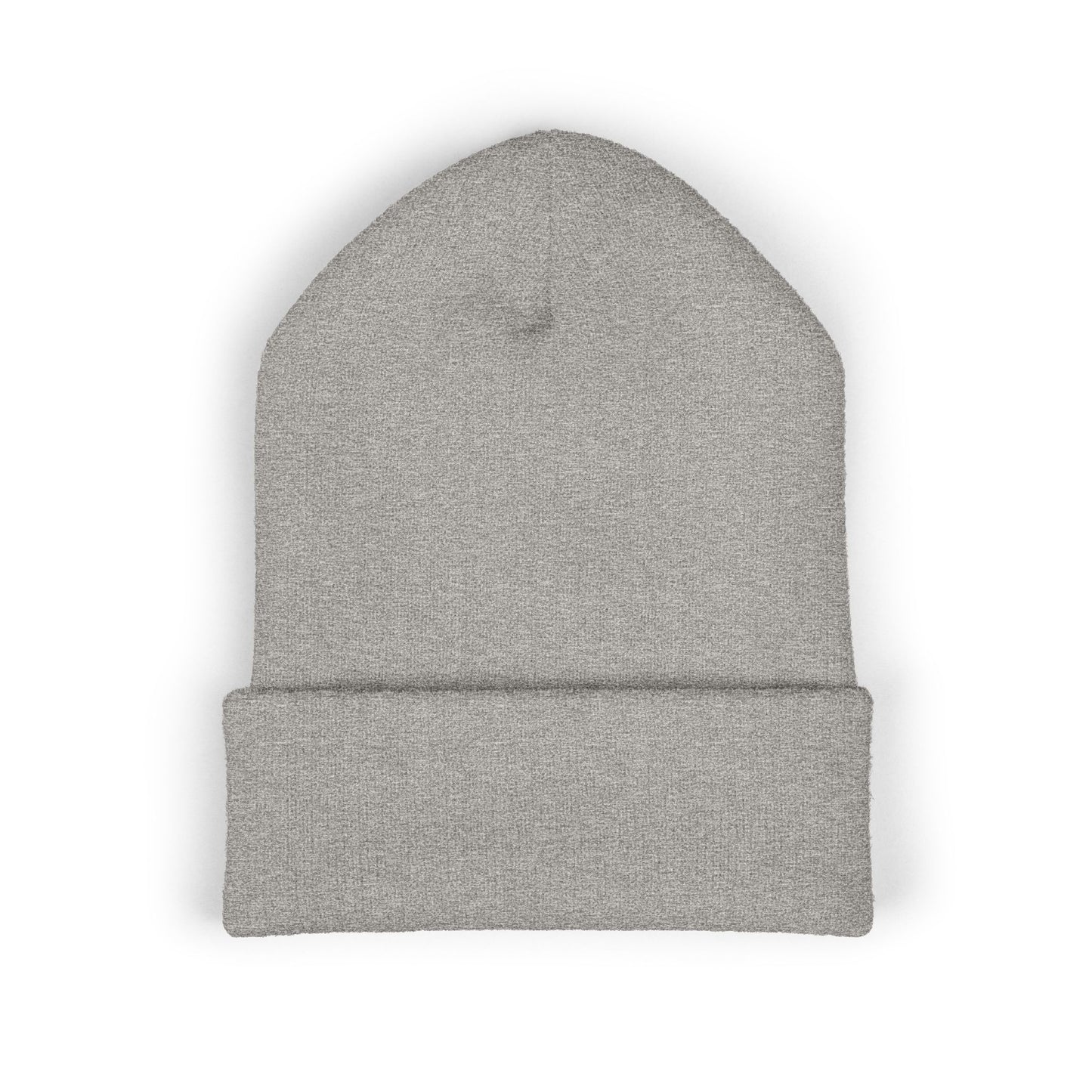 Cat on Crescent Moon Beanie, Embroidered Cuffed Beanie