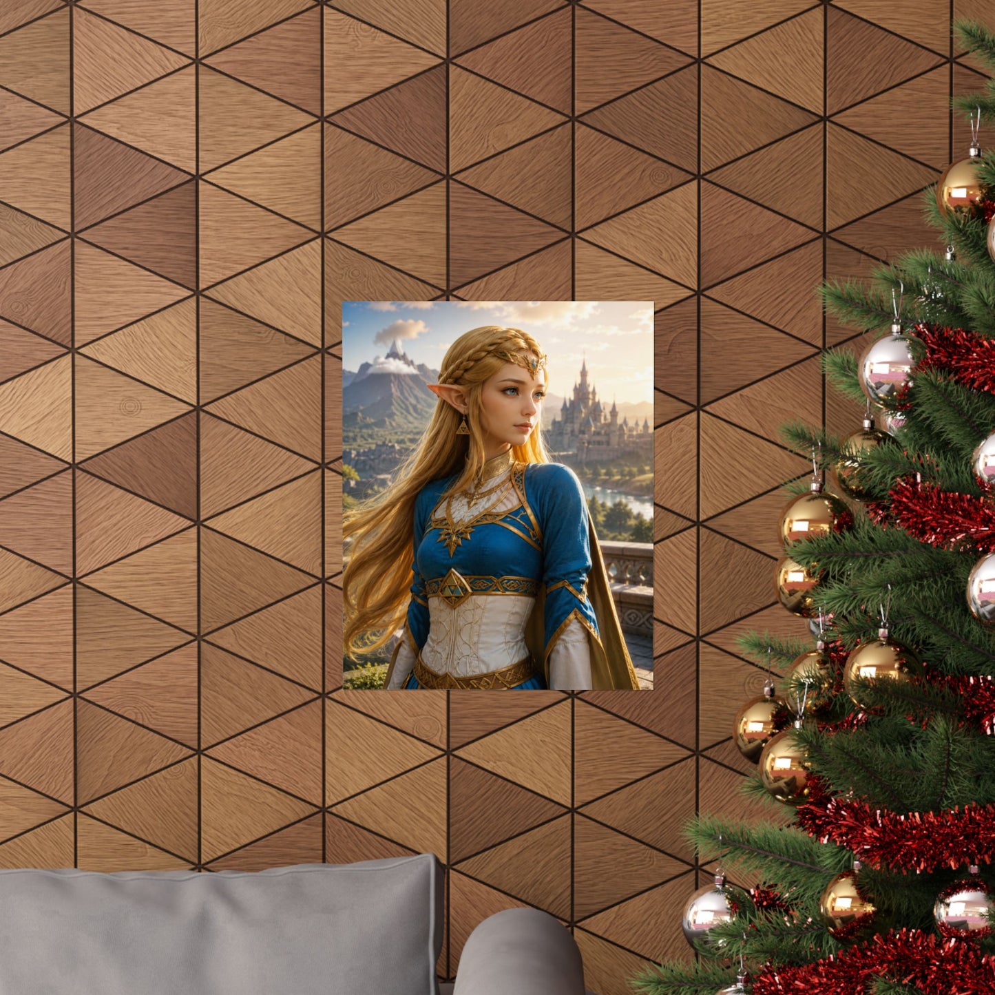 Fantasy Elf Princess Matte Poster, Medieval Castle Wall Art, LOZ