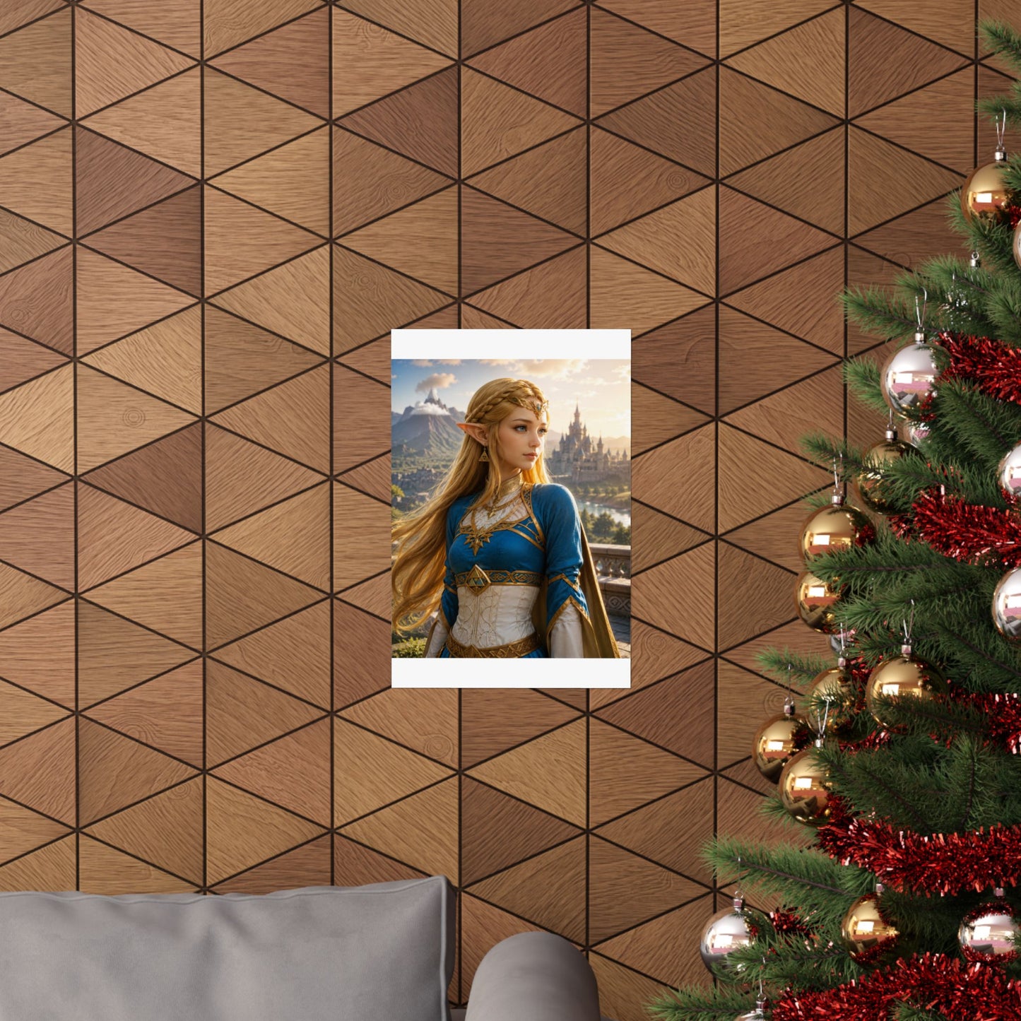 Fantasy Elf Princess Matte Poster, Medieval Castle Wall Art, LOZ