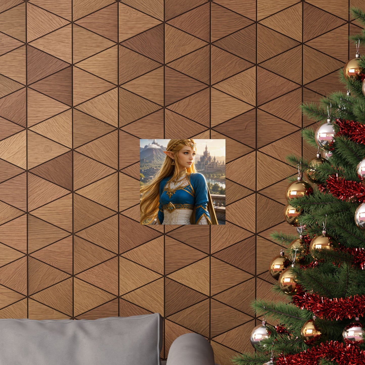 Fantasy Elf Princess Matte Poster, Medieval Castle Wall Art, LOZ
