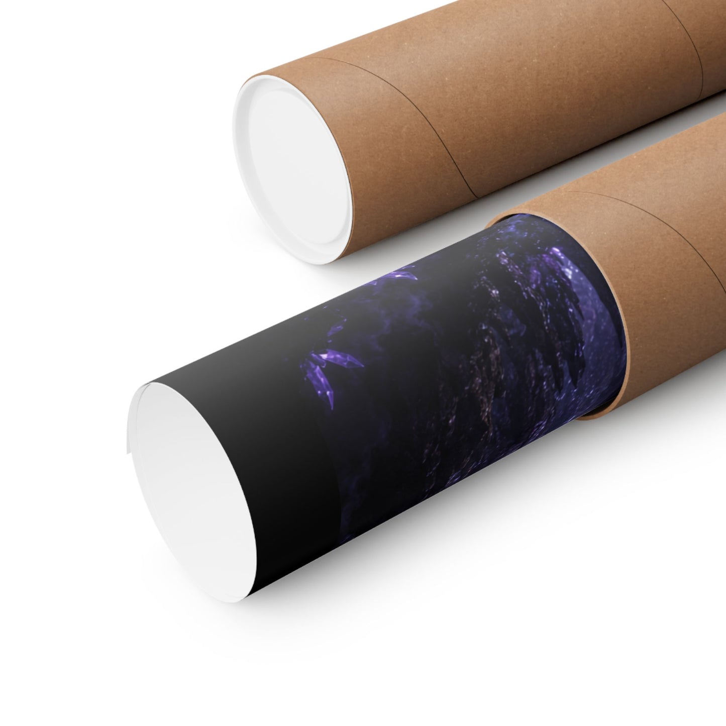 Dark Sorceress Matte Poster — Gothic Fantasy Vertical Wall Art (Purple Magic)