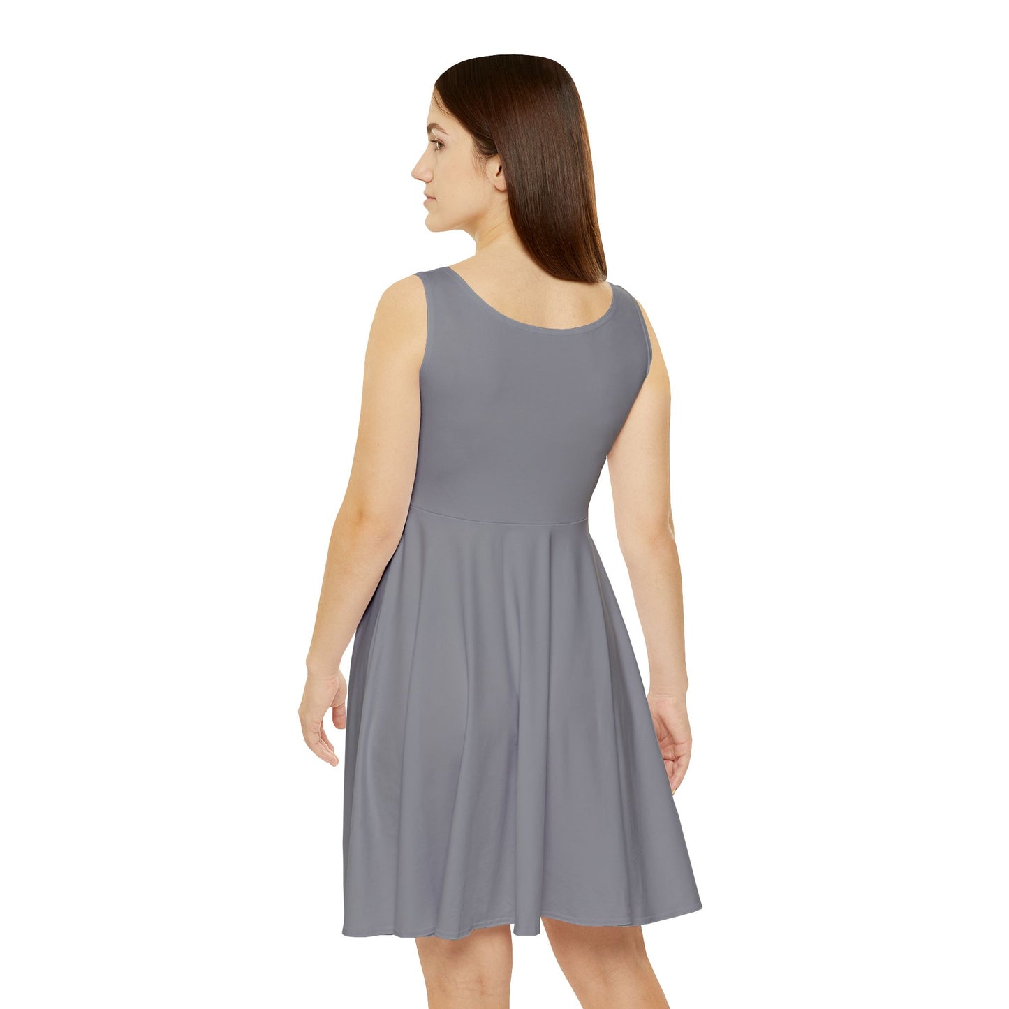 Cat on Crescent Moon Women's Skater Dress | Moon Cat Dress