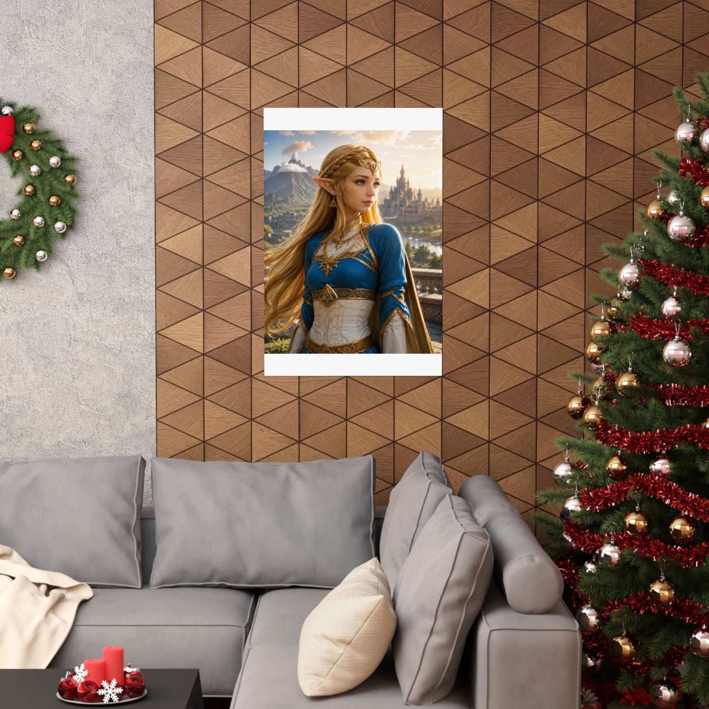 Fantasy Elf Princess Matte Poster, Medieval Castle Wall Art, LOZ