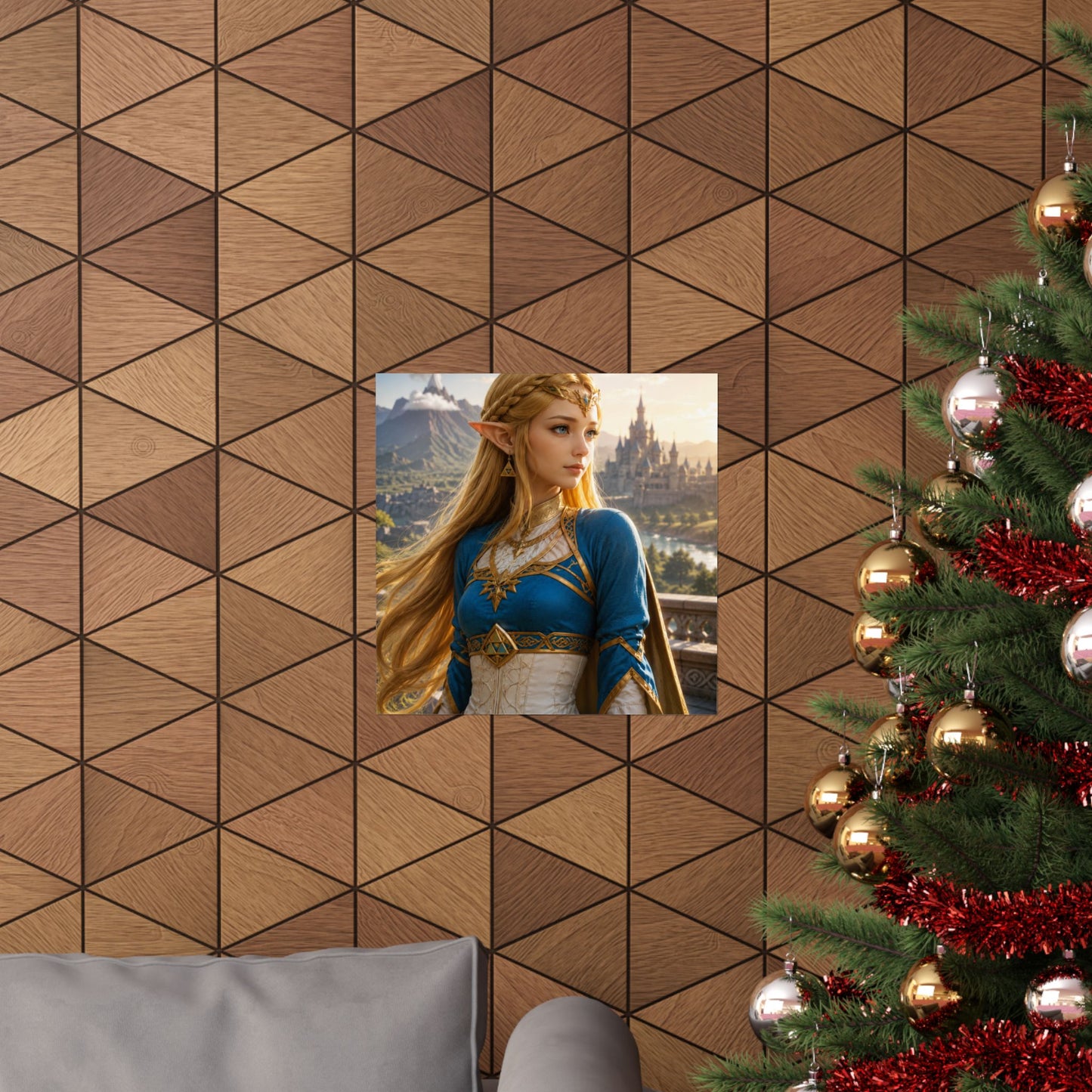 Fantasy Elf Princess Matte Poster, Medieval Castle Wall Art, LOZ
