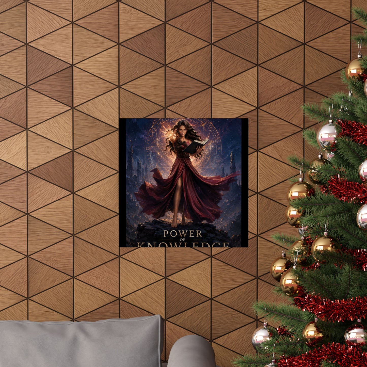 Power of Knowledge Matte Poster — Fantasy Sorceress Magic Art Print