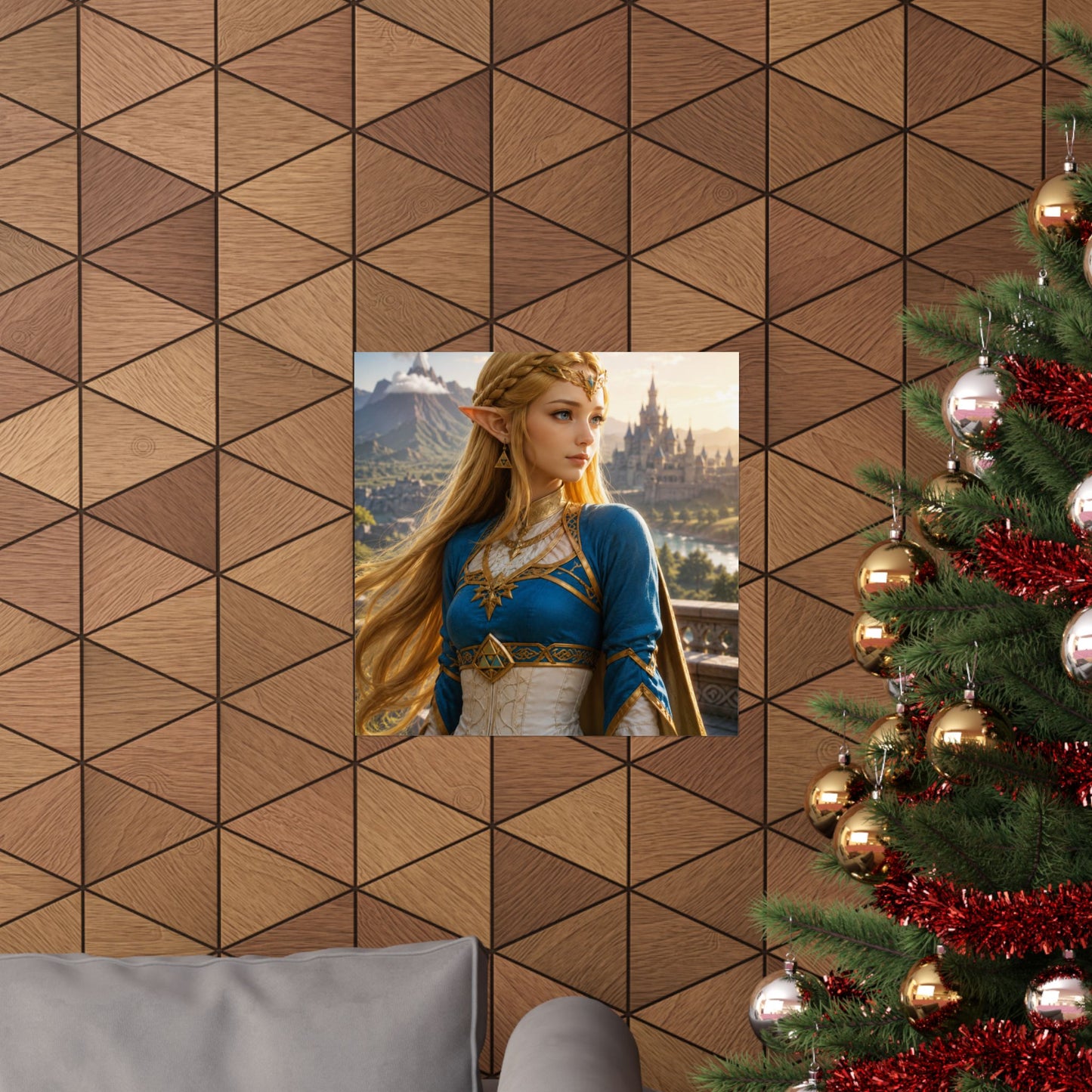 Fantasy Elf Princess Matte Poster, Medieval Castle Wall Art, LOZ