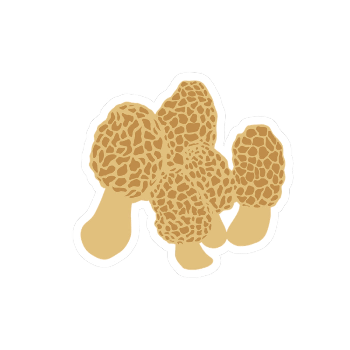 Morel Mushroom Sticker | Forest Fungi Decal, Forwaterproof Laptop Car