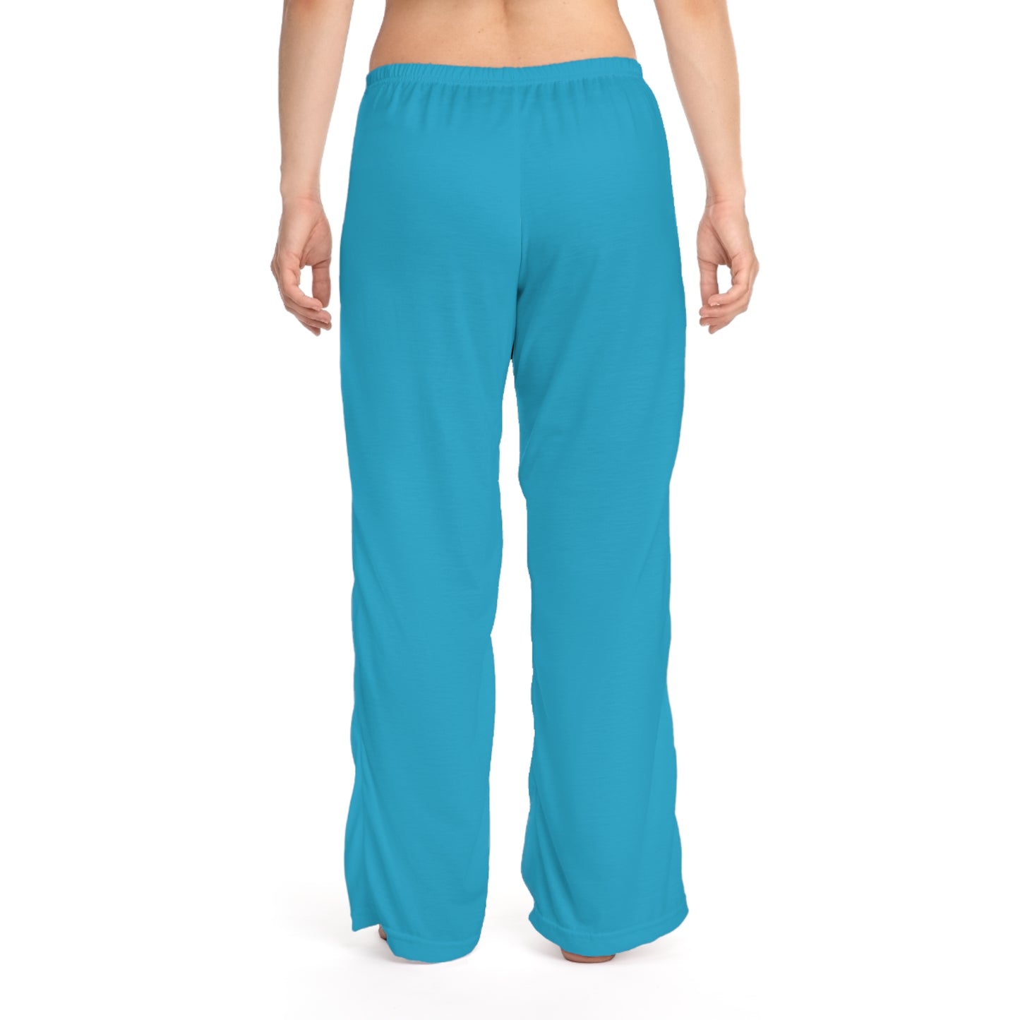 Floral Dagger Illustration Pajama Pants | Blue Wide-Leg Loungewear