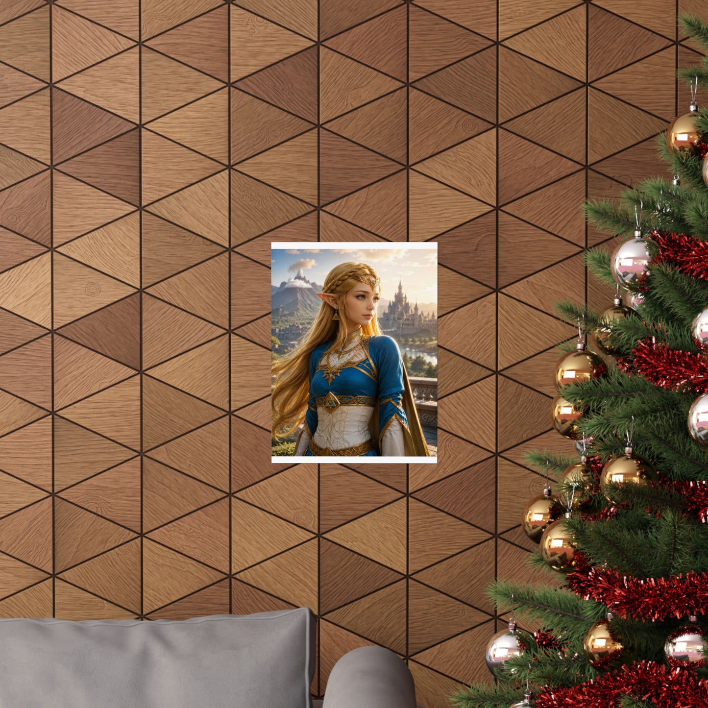 Fantasy Elf Princess Matte Poster, Medieval Castle Wall Art, LOZ