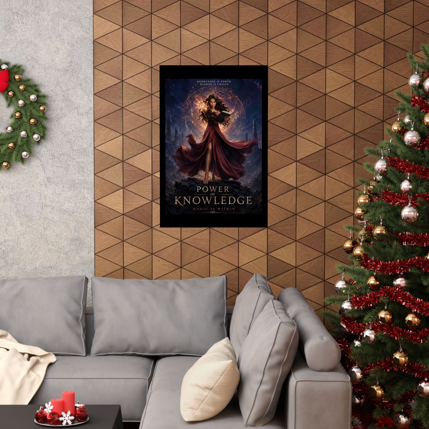 Power of Knowledge Matte Poster — Fantasy Sorceress Magic Art Print