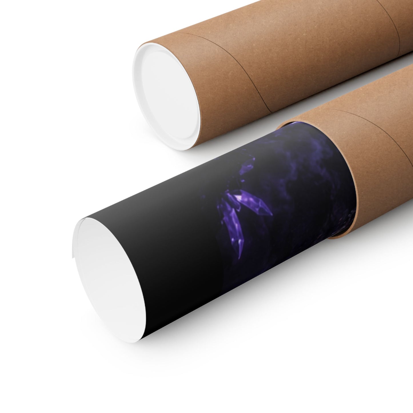 Dark Sorceress Matte Poster — Gothic Fantasy Vertical Wall Art (Purple Magic)