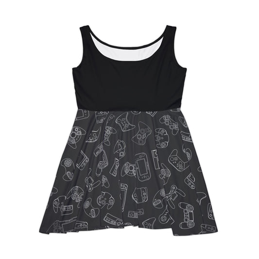 Gaming Controllers Skater Dress | Gamer Pattern