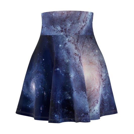 Galaxy Nebula Print Skater Skirt | Space Stars