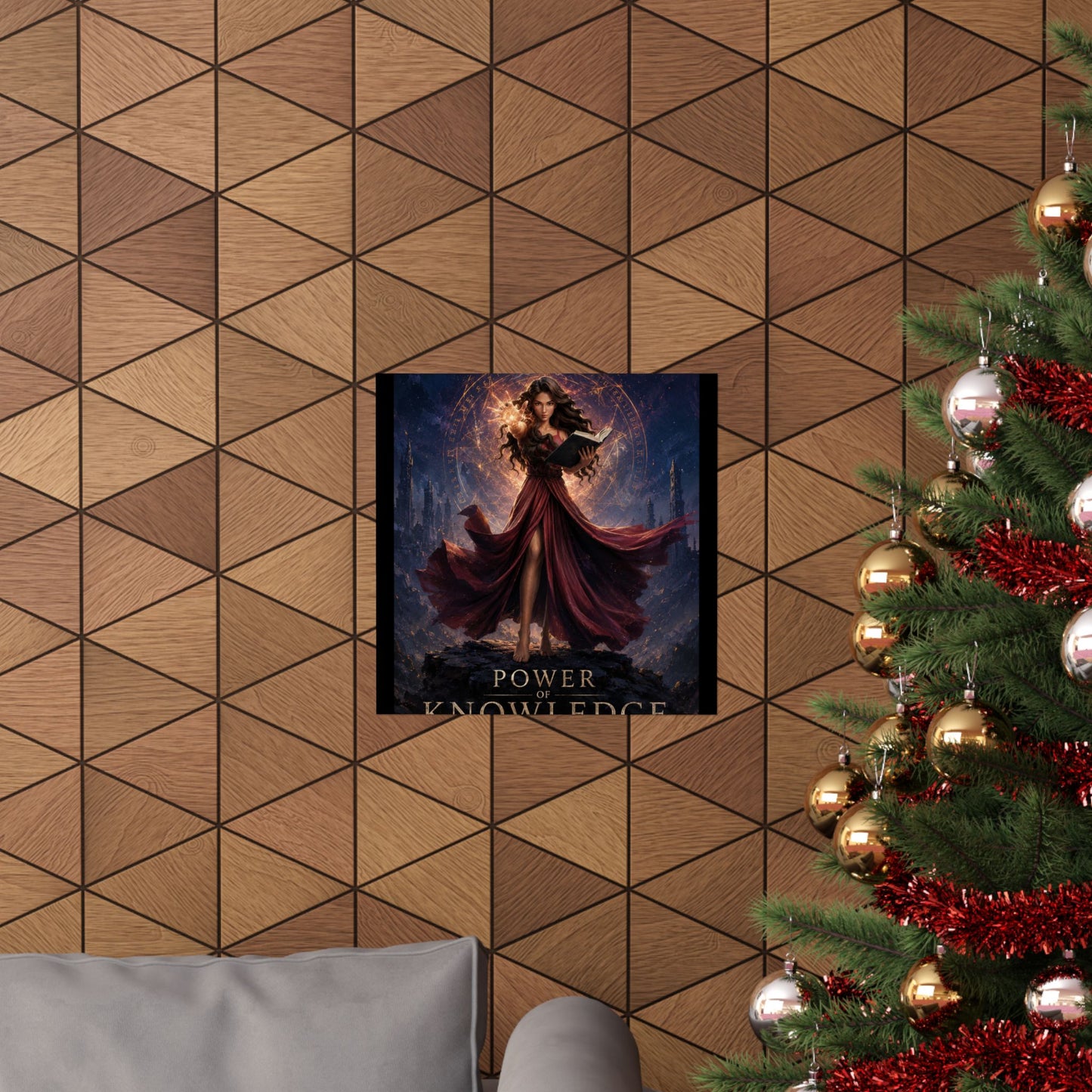 Power of Knowledge Matte Poster — Fantasy Sorceress Magic Art Print