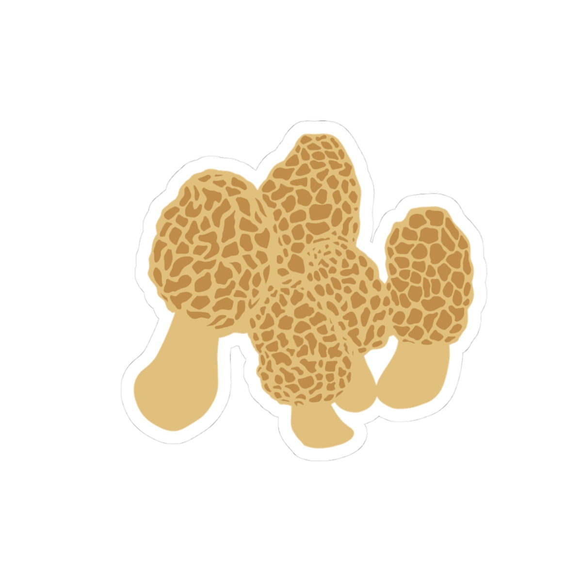 Morel Mushroom Sticker | Forest Fungi Decal, Forwaterproof Laptop Car