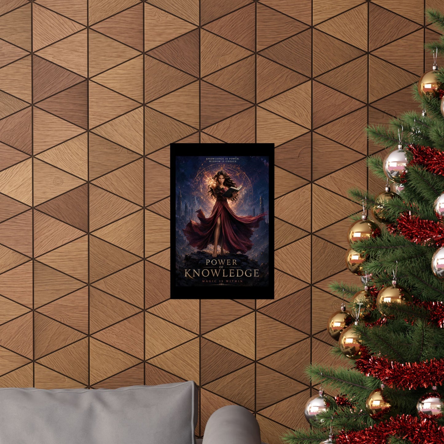 Power of Knowledge Matte Poster — Fantasy Sorceress Magic Art Print